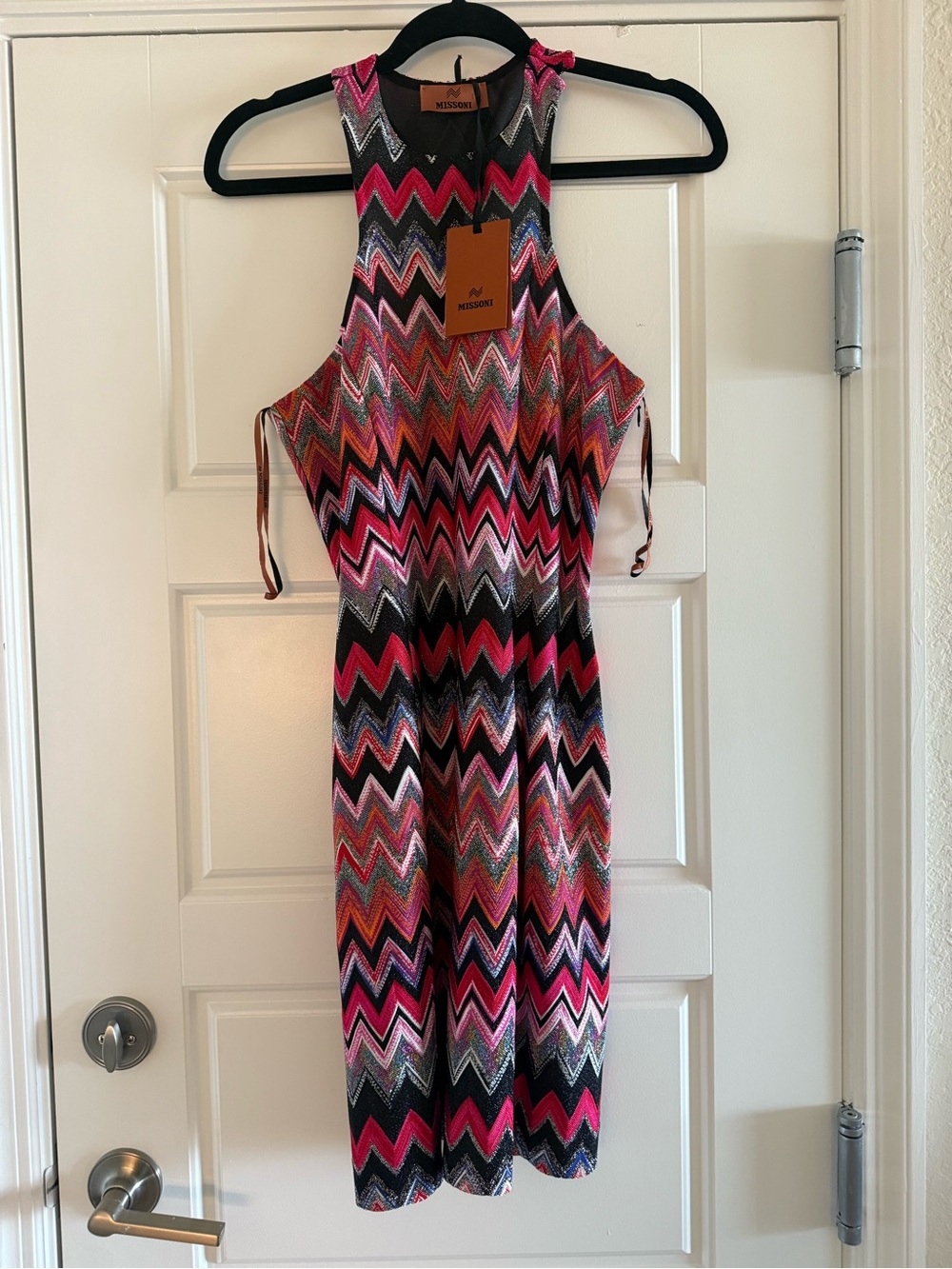 Missoni Multi-Color Chevron Dress in Pink and Black NWT
